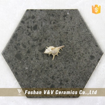 Hexagon Gray Ceramic Tiles,Hexagon Glazed Floor Tile