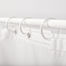 Transparent 12PC Plastic Bathroom Curtain Ring Hooks - Household Cheap Pack