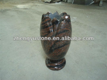 Brown stone cemetery Vases