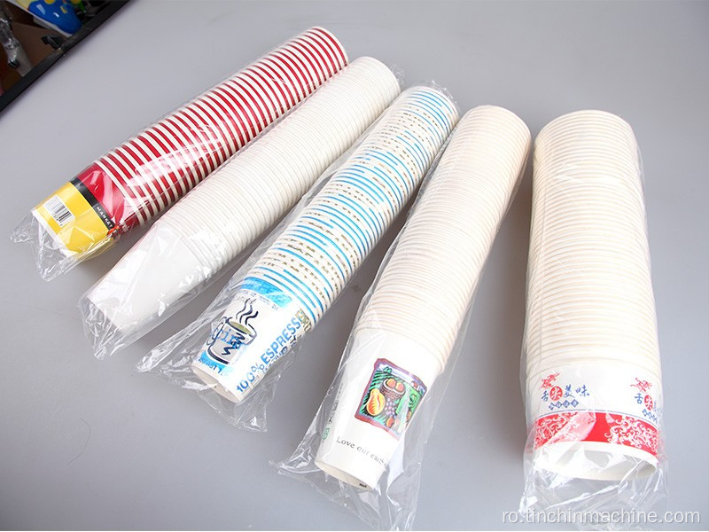 Mașină de ambalare a cupei de hârtie (2 în 2 afară)