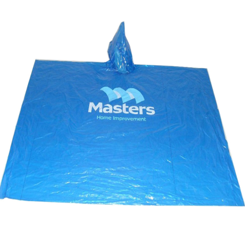 Promotional disposable rain poncho with customized logo