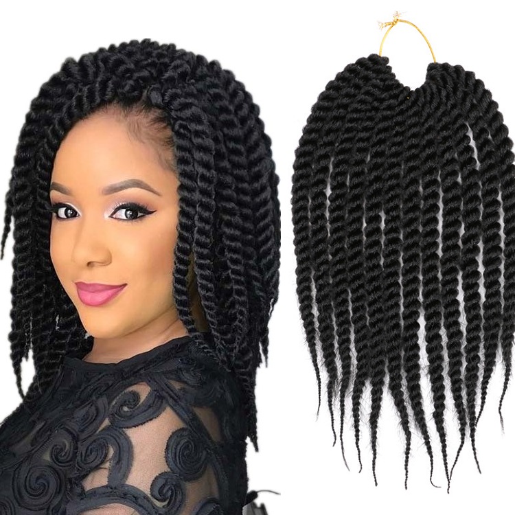 14inch 18inch Thick Senegalese Twist Braids Crochet Hair Prelooped  Braids Synthetic Extension 12Strands/pack