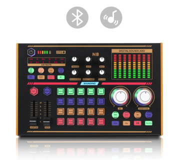 N8 Audio Interface Studio Sound Card Mixer for Live Streaming and YouTube