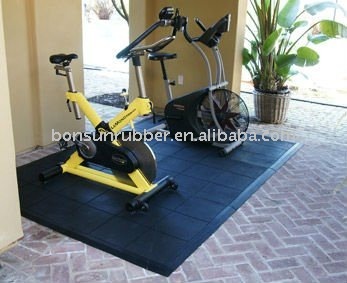 interlocking gym rubber tile