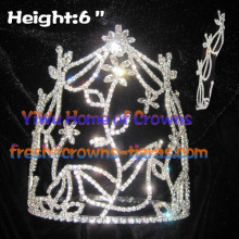 6inch Flower Unique Crystal Pageant Crowns