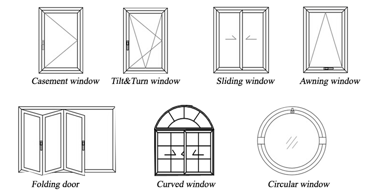 aluminium Standard cheap sliding doors and windows with HOPO hardware