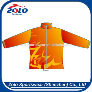 Custom High quality windproof dye sublimation orange fleece jackets