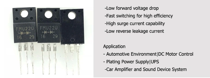 Fmu22u Sanken Plastic Seal to-220f Fast Recovery Diode