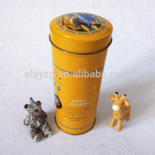 round shaped metal tea packaging box