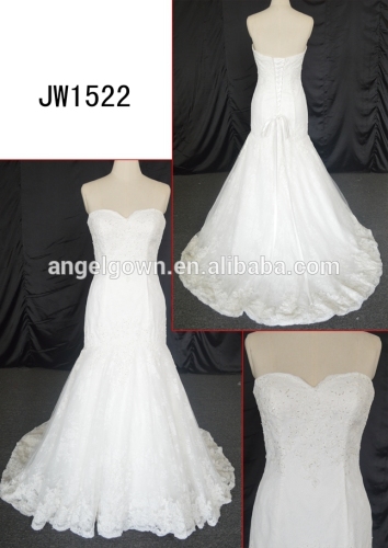 Jw1522 beading bodice mermaid lace wedding dress