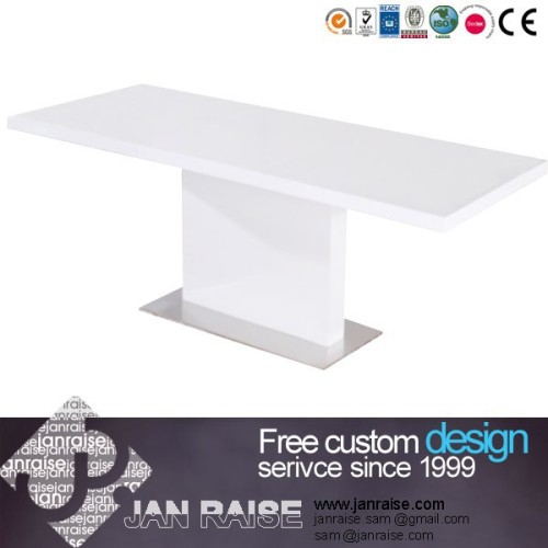 White Minimalist Wooden Dining Table Dining Room Table Dining Table OK-12084