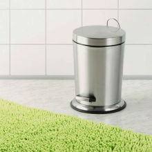 5L V-shaped stainless steel waste bin with step