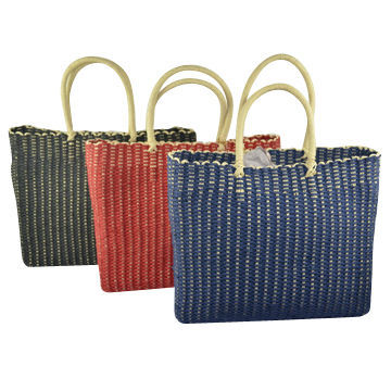 Straw bag, made of craft paper