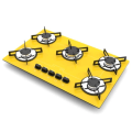 Yellow Stove 5 Burners Gas Cooktop