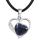 Sodalite Love Heart Birthstone Pendse Pendse Gemstone Collares para mujeres