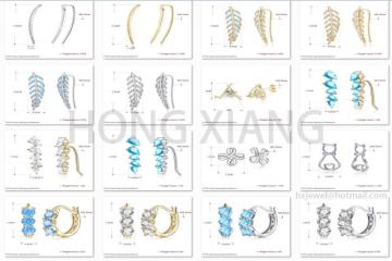 Branded jewelry style fashion S925 earrings set