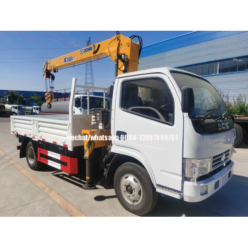 Dongfeng RHD Cargo Truck Mounted XCMG 3.2T Telescopic Crane