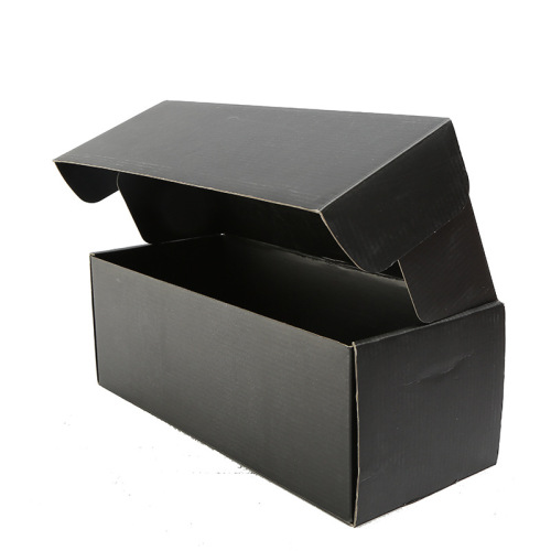 Caja de correo negra troquelada corrugada plegable personalizada