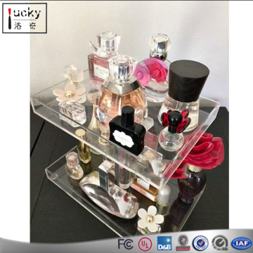 2 Tier Perfume Storage Holder, Acrylic Makeup,Perfume Display Stand