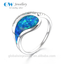 Good Luck Jewellery For Man And Woman Blue Fire Opal Stone Lovers Finger Ring
