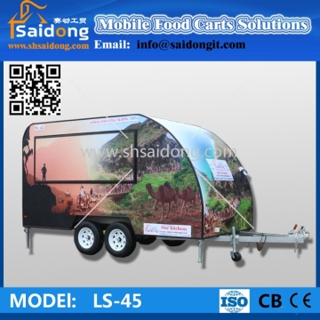Best selling ! fiberglass mobile fast food concession van-mobile food trailer-food concession trailer price