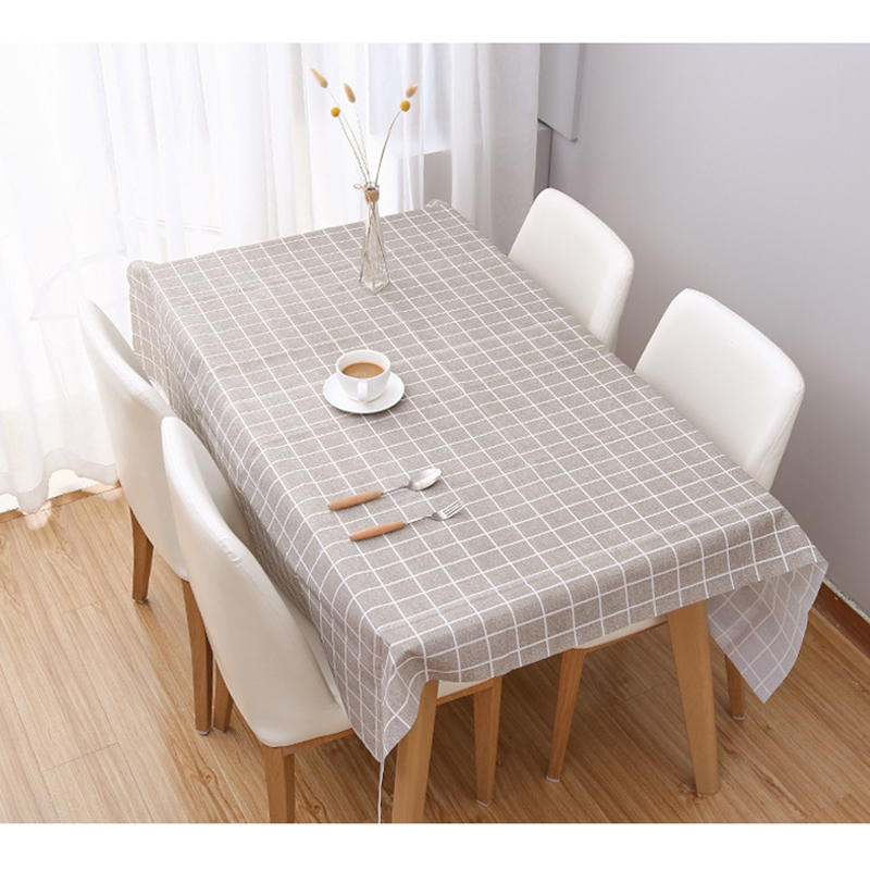 DEQI Recycle PVC Table Cloth Rectangle Table Cloth Waterproof Tablecloth Cover Table Mat for Home Outdoor Part Decoration