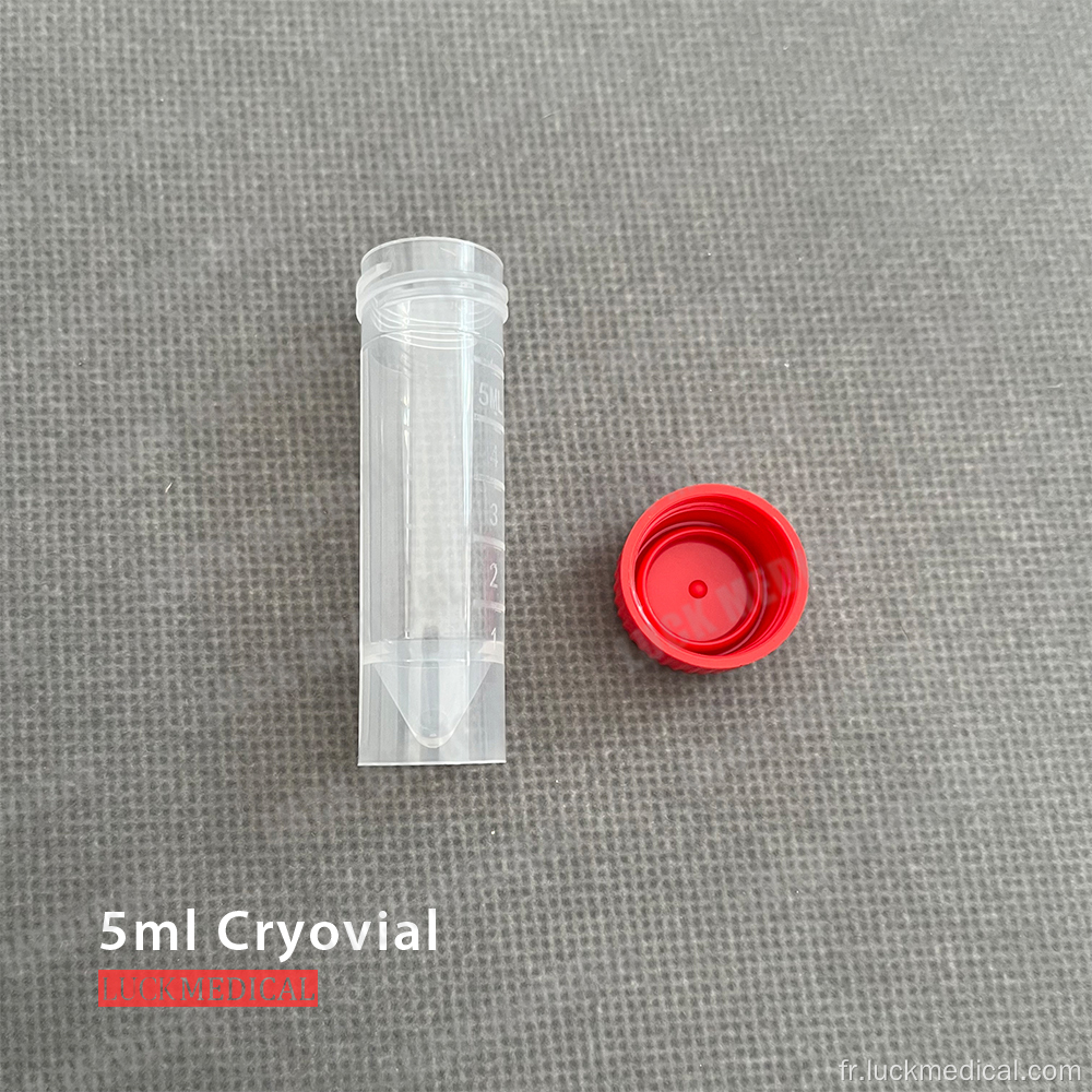 Tube en plastique cryogénique de 5 ml