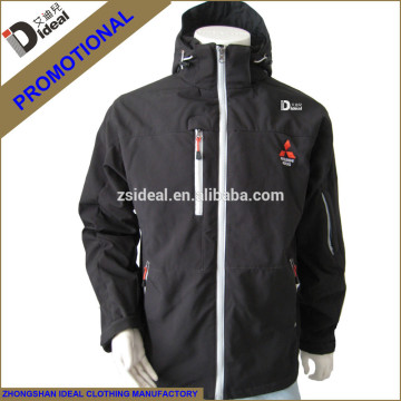 Winter outdoor men's softshell jacket with hoody