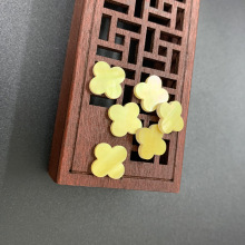 Yellow Mother-Of-Pearl Shell Four-Leaf Clover