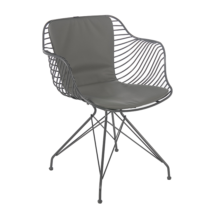 Free Sample Chrome Gold Metal European Style Model Bob Hy Frame Chromed Design Black Turquoise Outdoor Wire Chair Off