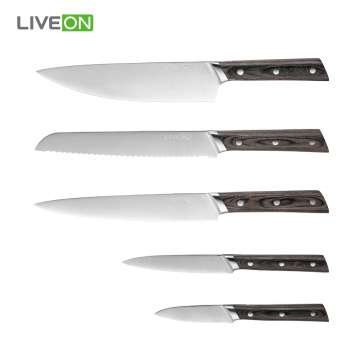 New Arrivals 6pcs Stainless Steel Kitchen Knife Set