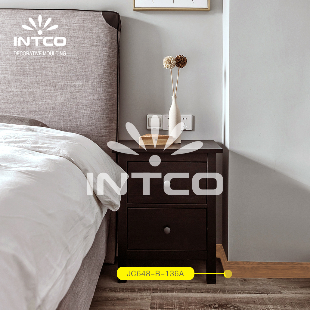 INTCO New Arrival PS Waterproof Baseboard Easy Installation Flooring Accessories Interior Decorative Skirting Board