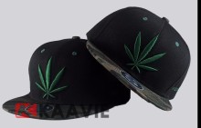 new arrival Meek Era 3D embroidery marijuana leaf snapback caps