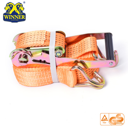 Conjunto de catraca de amarração laranja resistente para baixo Ratchet Tie Down Straps