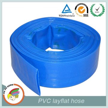 layflat vinyl main line hose blue