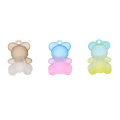 Hottest Bicolors Bear Shape Flatback Resin Beads Cabochon Charms Pretty Animal Kids Bags Keychain Ornament Diy Art Craft