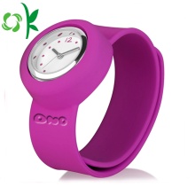 Simple High-quality Silicone Slap Bracelet with Watch