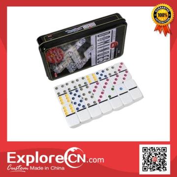Customized melamine domino with tin box