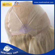 Fine welded mono base with lace front wig hairpiece