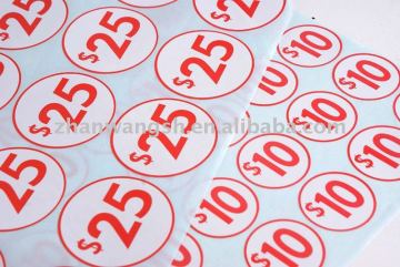 Round Price Adhesive Label