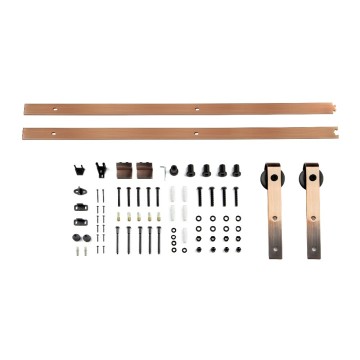 Antique Copper Interior Sliding Barn Door Hardware Kit