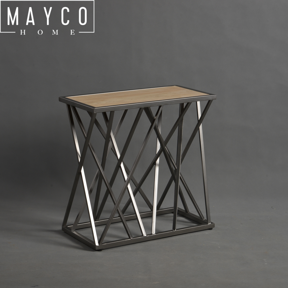 Mayco Factory Design New Modern Wrought Iron Abstract Metal Side Table