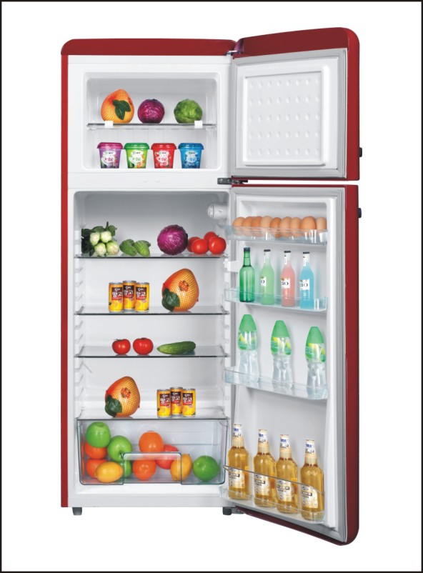 Frigorífico doméstico vermelho Outlook retro Household Red Outlook Retro Refrigerator