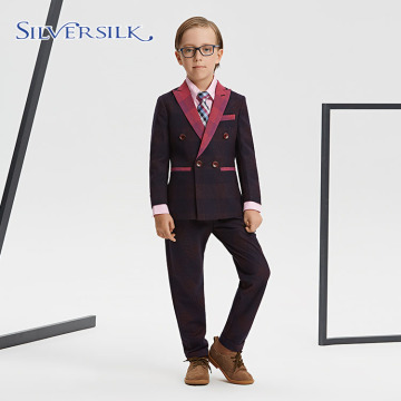 British TR Purple Double Breasted Boys Suit Blazer