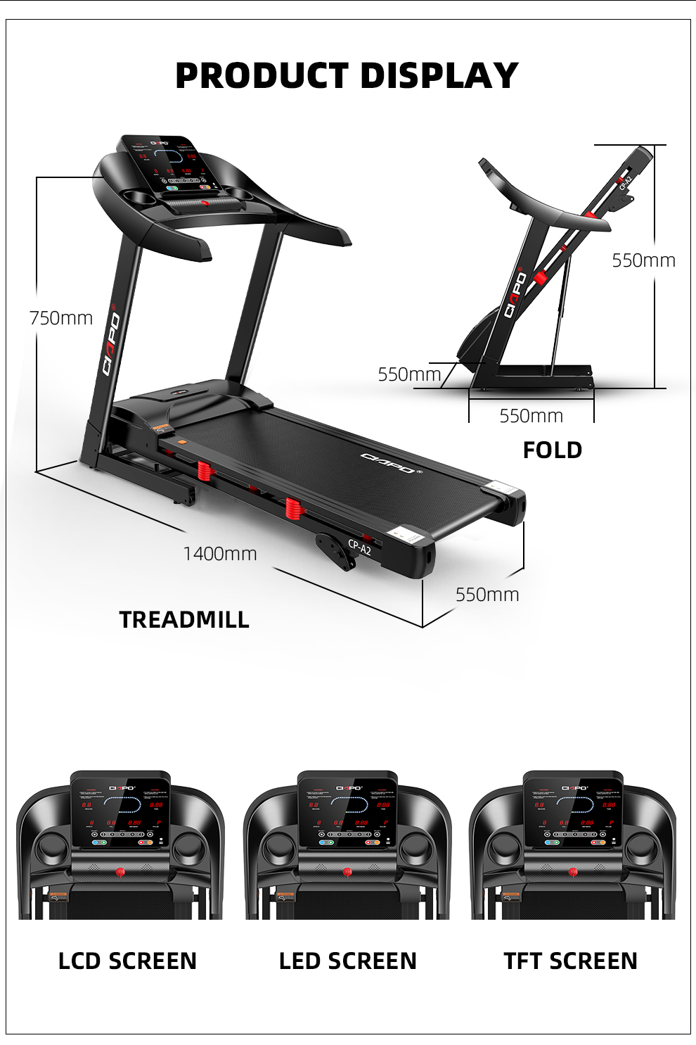 CP-A2 NEW GENERATION AC TREADMILL