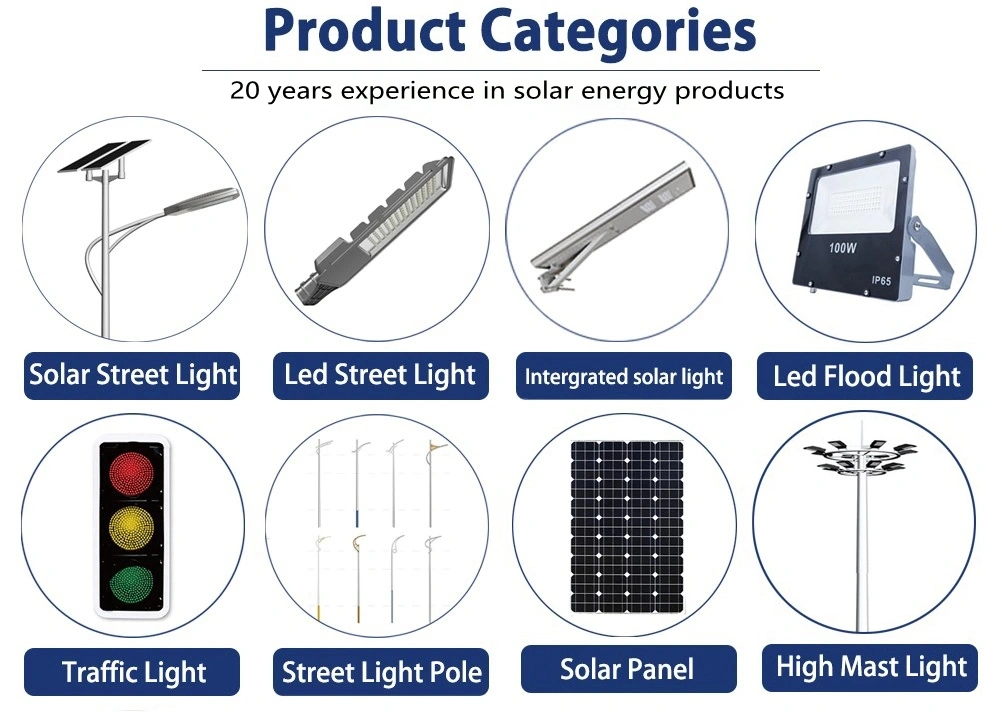 High Power 60W 90W 120W 180W 260W Integrated Solar Street Lighting LED All in One Lamp Garden Light Waterproof IP65