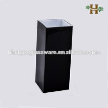 Modern Quality Black Rectangular Glass Vase for Sale