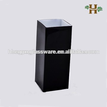 Modern Quality Black Rectangular Glass Vase for Sale