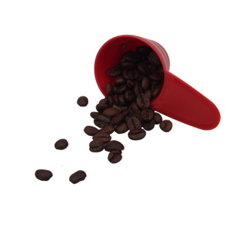 Plastic material coffee scoop for canister