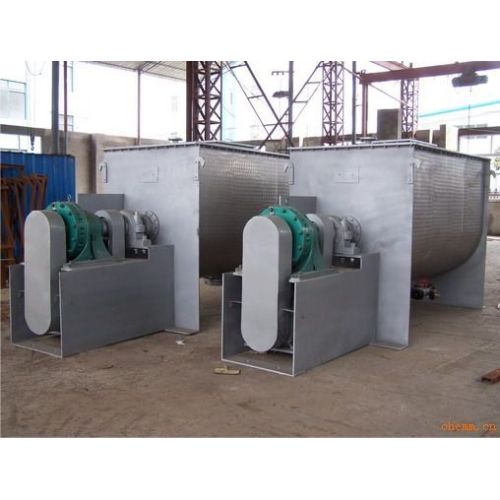 Stone-like coating horizontal double belt mixer